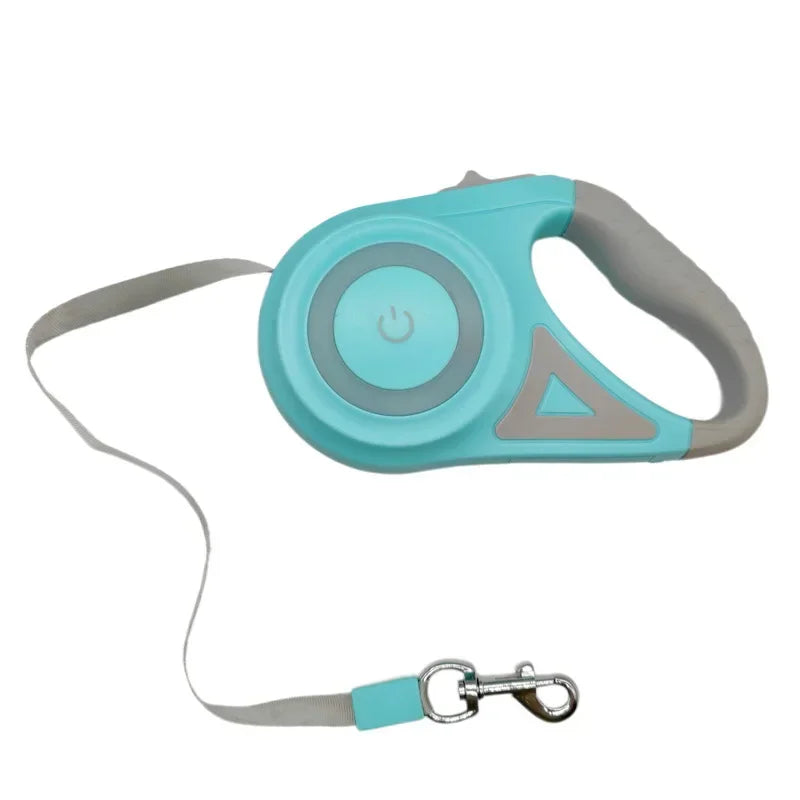 LED Luminous Dog Leash Automatic Retractable Leash for Medium