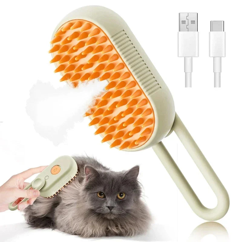 Pet Hair Remover Kit Multifunction Dog Steamy Brush Massager