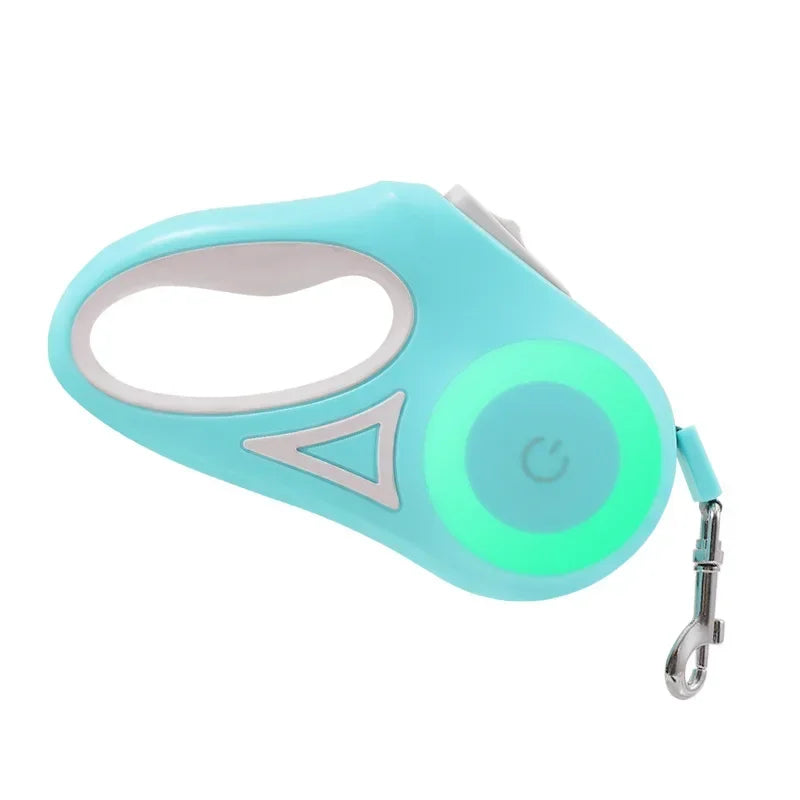 LED Luminous Dog Leash Automatic Retractable Leash for Medium