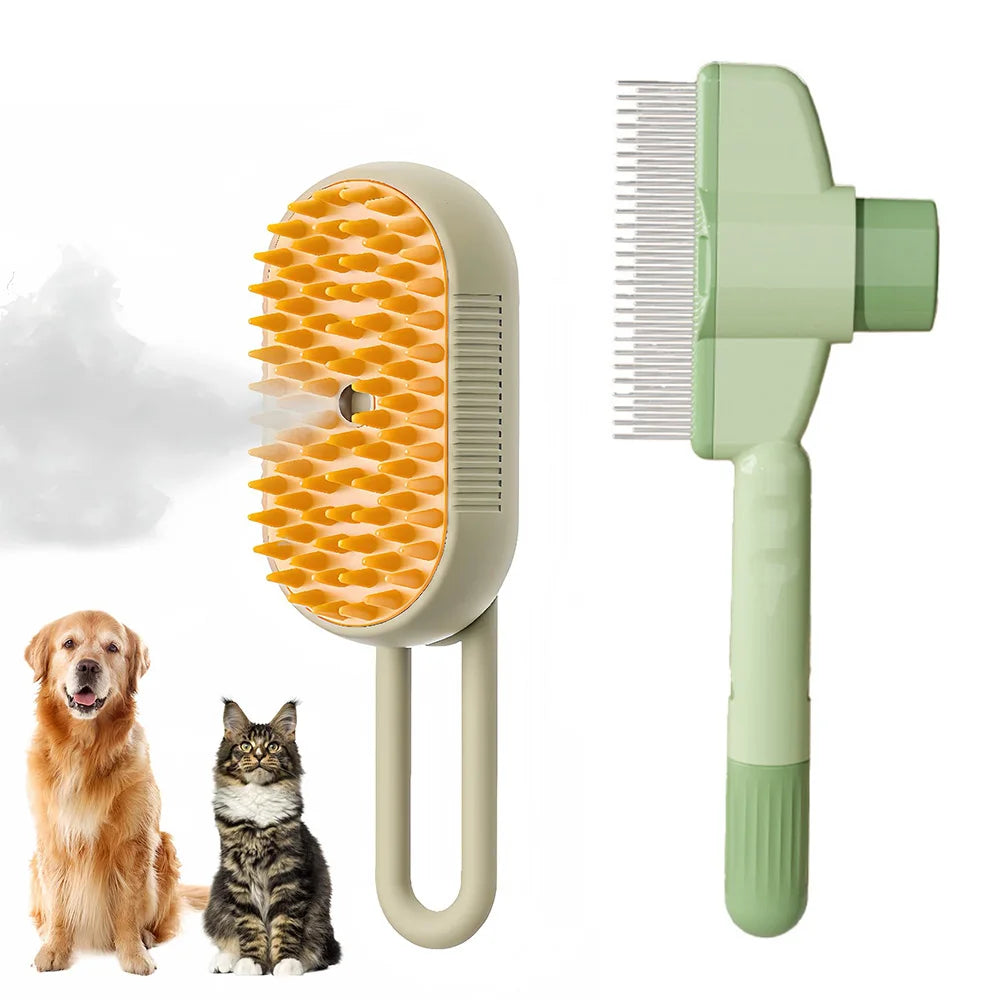 Pet Hair Remover Kit Multifunction Dog Steamy Brush Massager