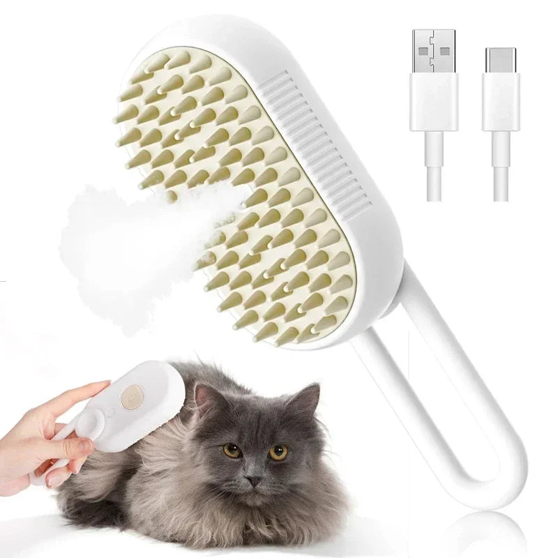 Pet Hair Remover Kit Multifunction Dog Steamy Brush Massager