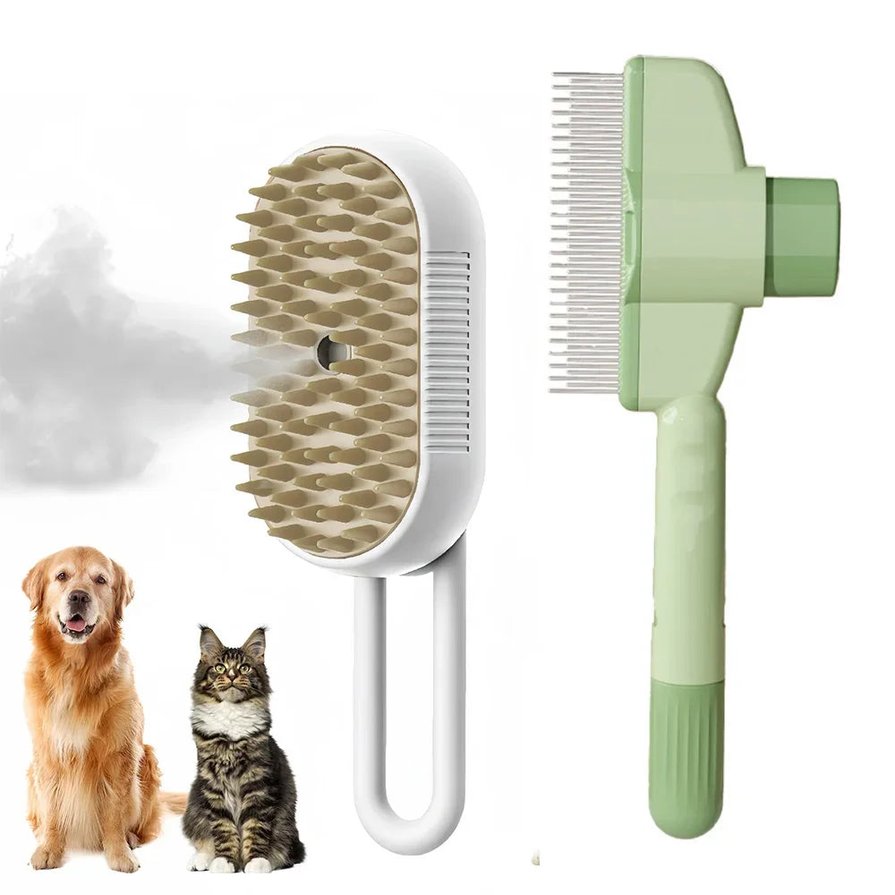 Pet Hair Remover Kit Multifunction Dog Steamy Brush Massager