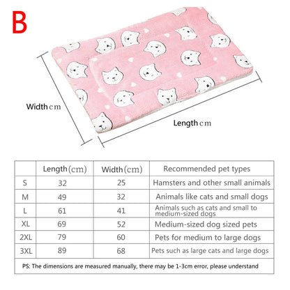 Flannel Pet Mat Dog Bed Cat Bed Thicken Sleeping Mat Dog Blanket