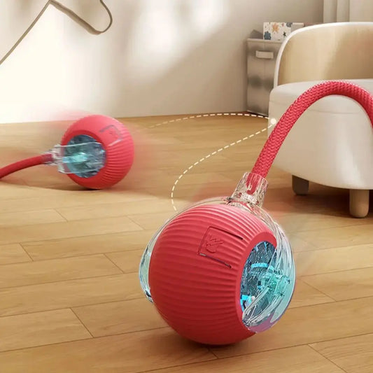 New Cat Interactive Ball Toy Automatic Rolling Ball Faux Tail