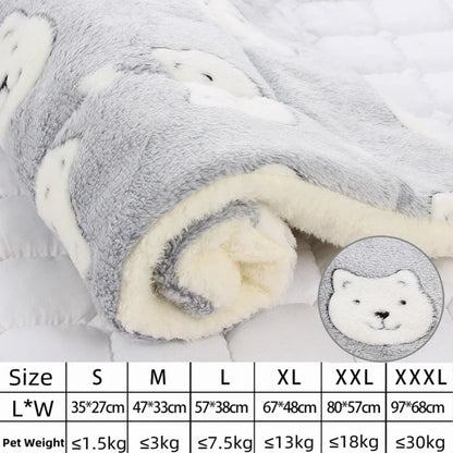 Flannel Pet Mat Dog Bed Cat Bed Thicken Sleeping Mat Dog Blanket