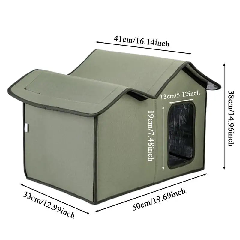 Cat Outdoor House Large Insulated Cat Shelter Waterproof