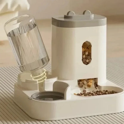 Automatic Feeder Dog Cat Food Bowl With Water Fountain Large