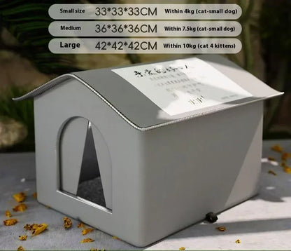 Stray Cat's House Waterproof Outdoor Feral Cats Houses Foldable