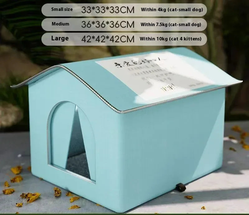 Stray Cat's House Waterproof Outdoor Feral Cats Houses Foldable