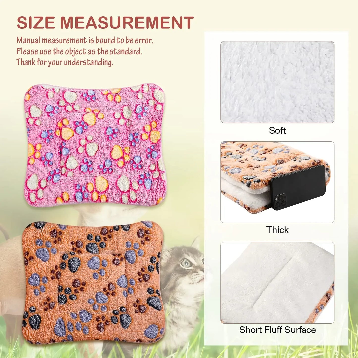 Flannel Pet Mat Dog Bed Cat Bed Thicken Sleeping Mat Dog Blanket