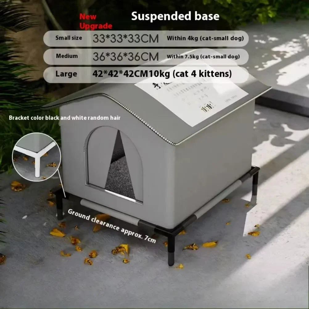 Stray Cat's House Waterproof Outdoor Feral Cats Houses Foldable