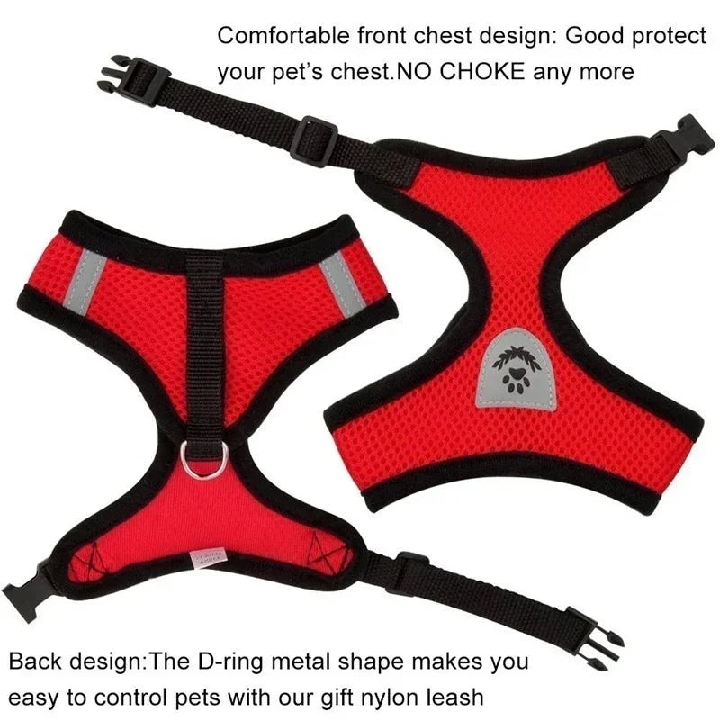 Cat Harness Vest Walking Lead Leash For Puppy Dogs