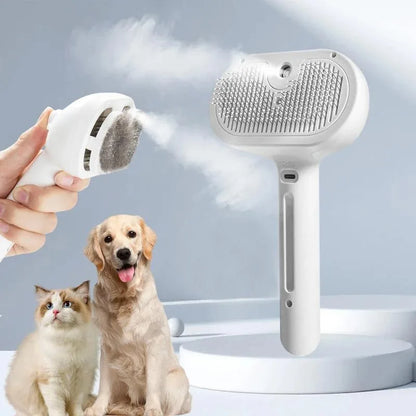 Cat Dog Comb Pet Steam Massage Brush Safe Round Head Soft