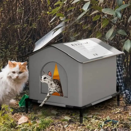 Stray Cat's House Waterproof Outdoor Feral Cats Houses Foldable