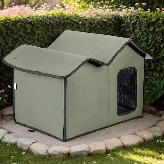 Cat Outdoor House Large Insulated Cat Shelter Waterproof