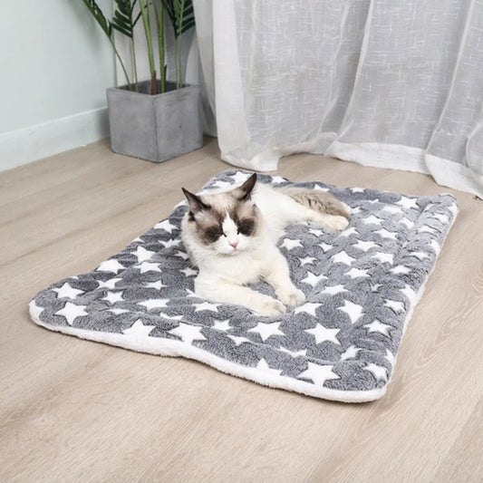 Flannel Pet Mat Dog Bed Cat Bed Thicken Sleeping Mat Dog Blanket