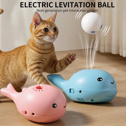 Cat Toys Electric Jet Floating Ball Cat Toy Whale Shaped Cat Toy