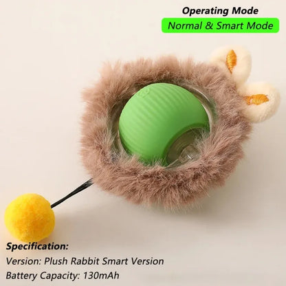 New Cat Interactive Ball Toy Automatic Rolling Ball Faux Tail
