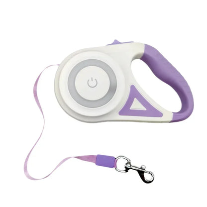 LED Luminous Dog Leash Automatic Retractable Leash for Medium