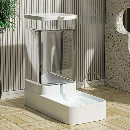 Automatic Dog Feeder/Water Dispenser, Plastic Gravity Dog Food