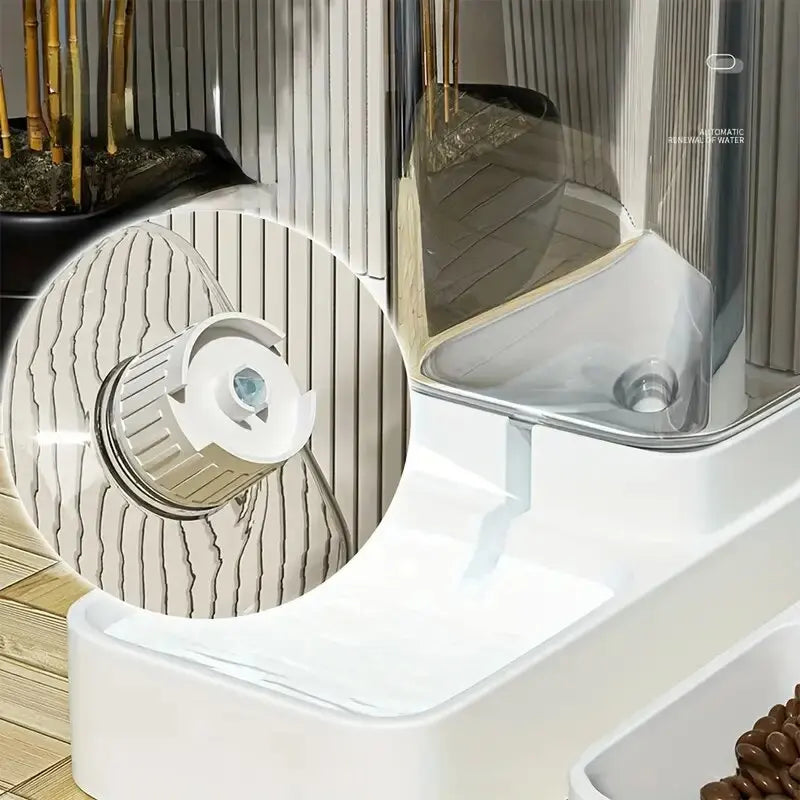 Automatic Dog Feeder/Water Dispenser, Plastic Gravity Dog Food