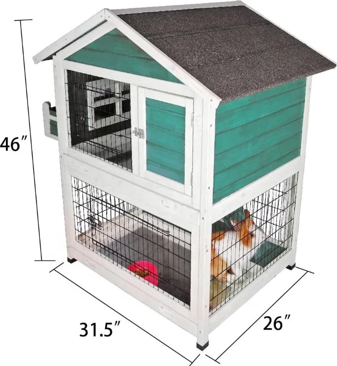 House Cage Outdoor Guinea Pig Cage On Wheels Bunny Cage