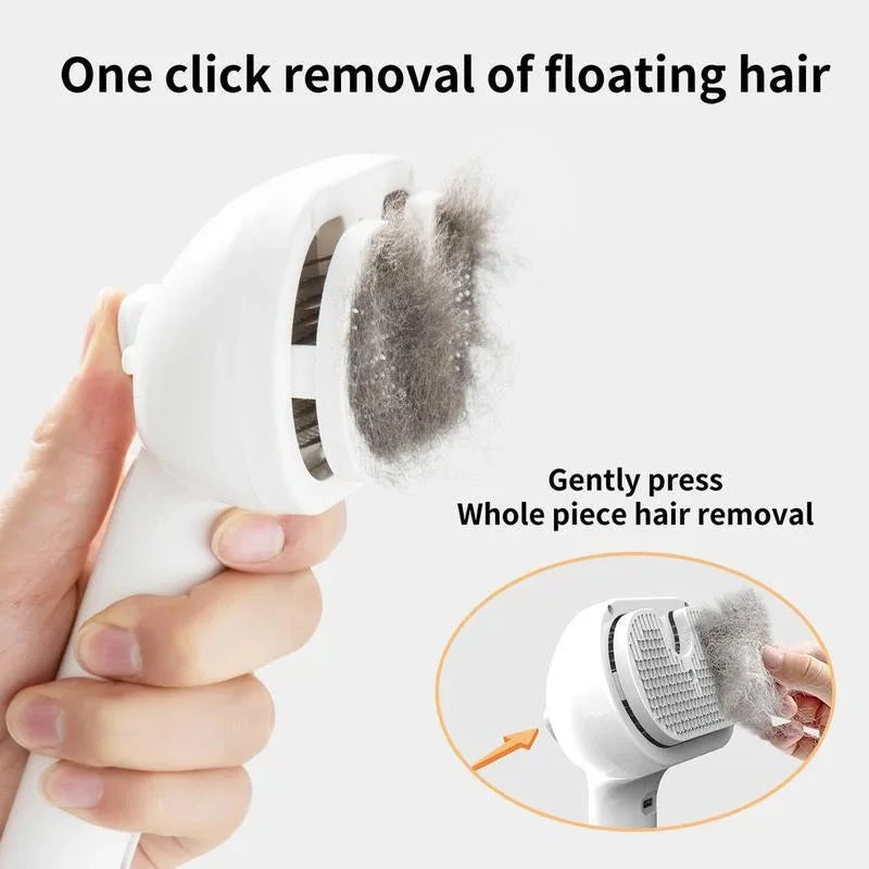 Cat Dog Comb Pet Steam Massage Brush Safe Round Head Soft