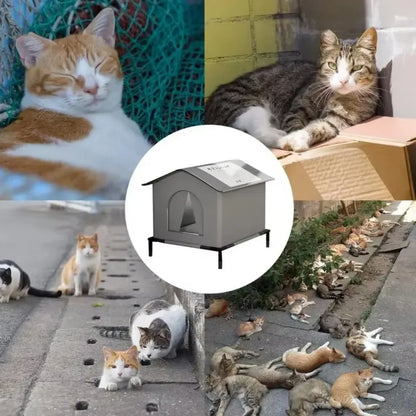 Stray Cat's House Waterproof Outdoor Feral Cats Houses Foldable