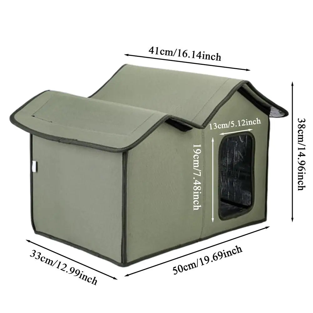 Cat Outdoor House Large Insulated Cat Shelter Waterproof