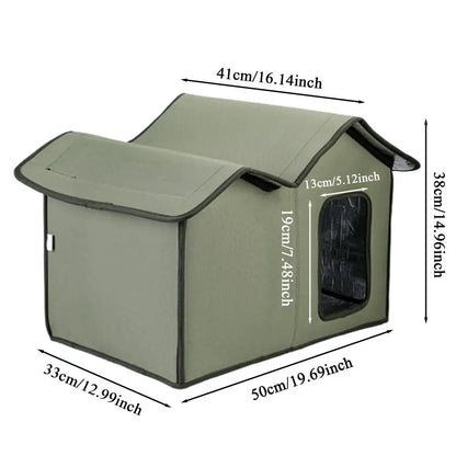Cat Outdoor House Large Insulated Cat Shelter Waterproof