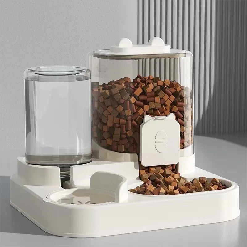 Automatic Feeder Dog Cat Food Bowl With Water Fountain Large