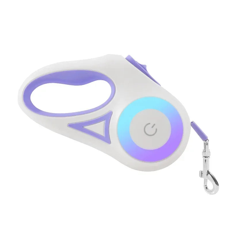 LED Luminous Dog Leash Automatic Retractable Leash for Medium