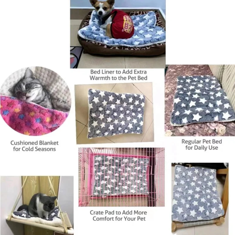 Flannel Pet Mat Dog Bed Cat Bed Thicken Sleeping Mat Dog Blanket